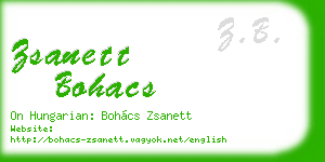 zsanett bohacs business card