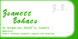 zsanett bohacs business card